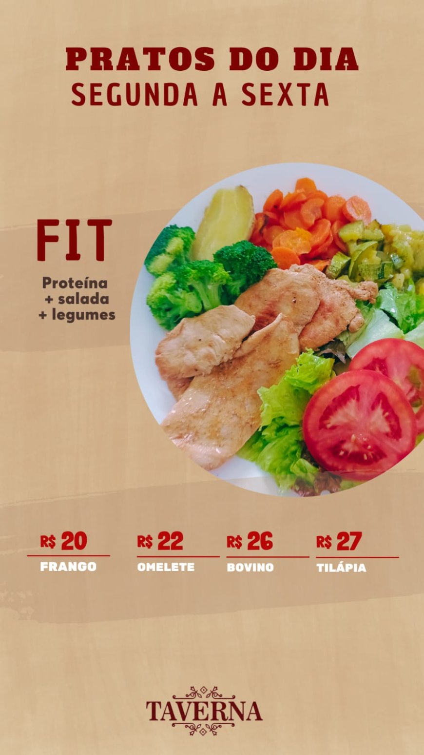 Prato Fit do dia- Taverna