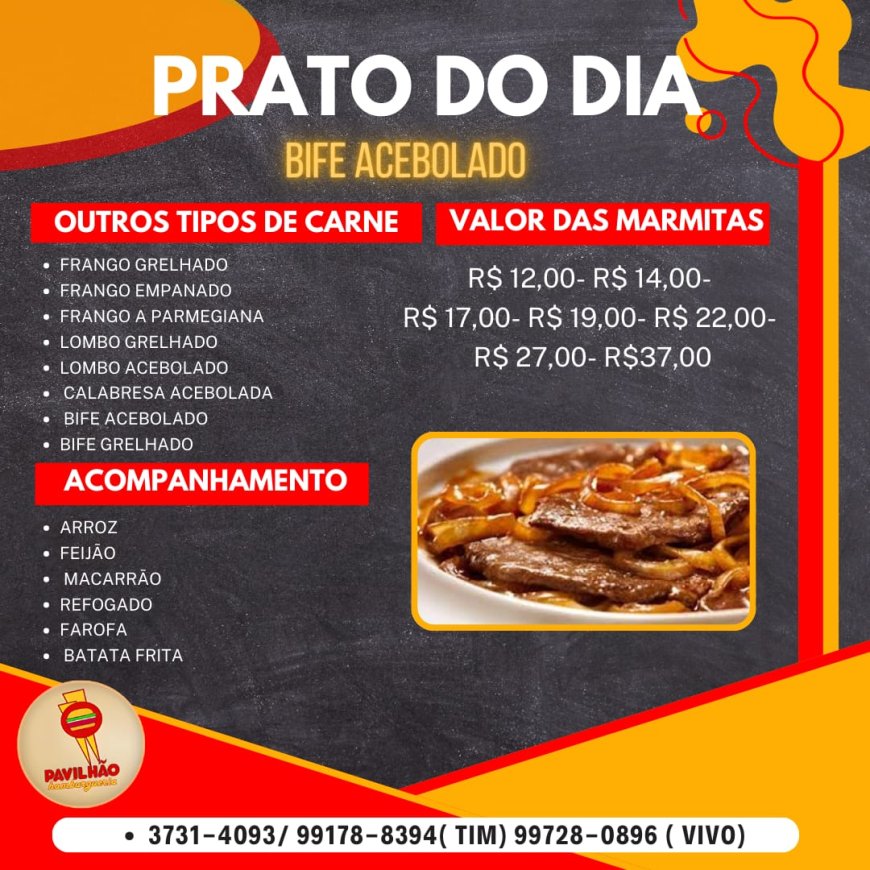 Prato do dia - Pavilhão Hamburgueria