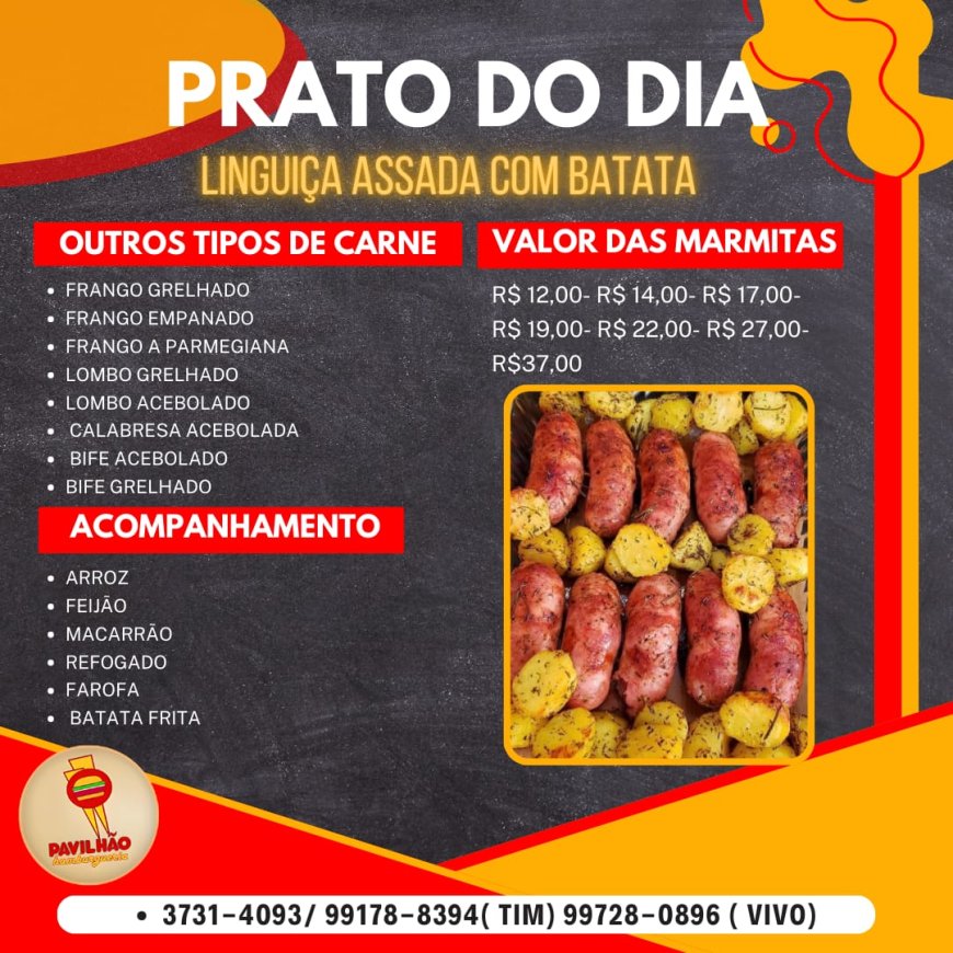 Prato do dia - Pavilhão Hamburgueria