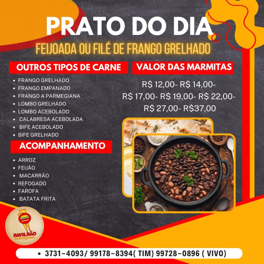 Prato do dia - Pavilhão Hmburgueria
