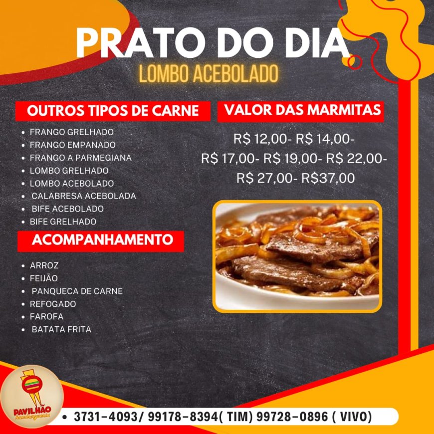 PRATO DO DIA-PAVILHÃO