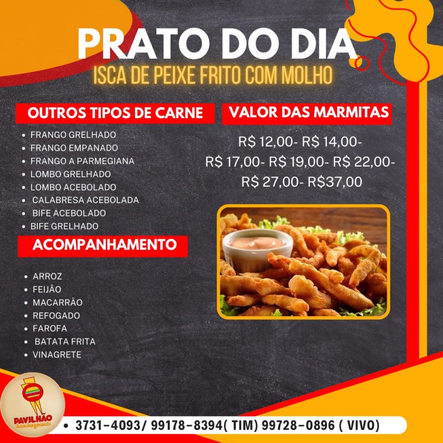 PRATO DO DIA - PAVILHÃO