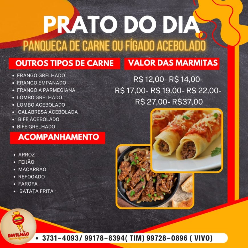 PRATO DO DIA - PAVILHÃO