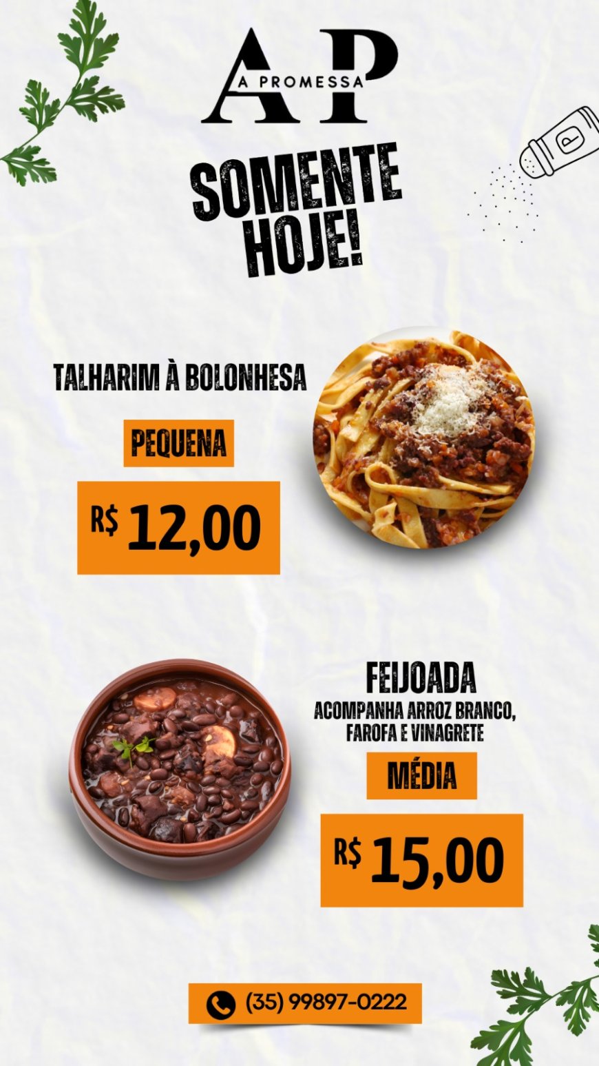 PRATO DO DIA - A PROMESSA