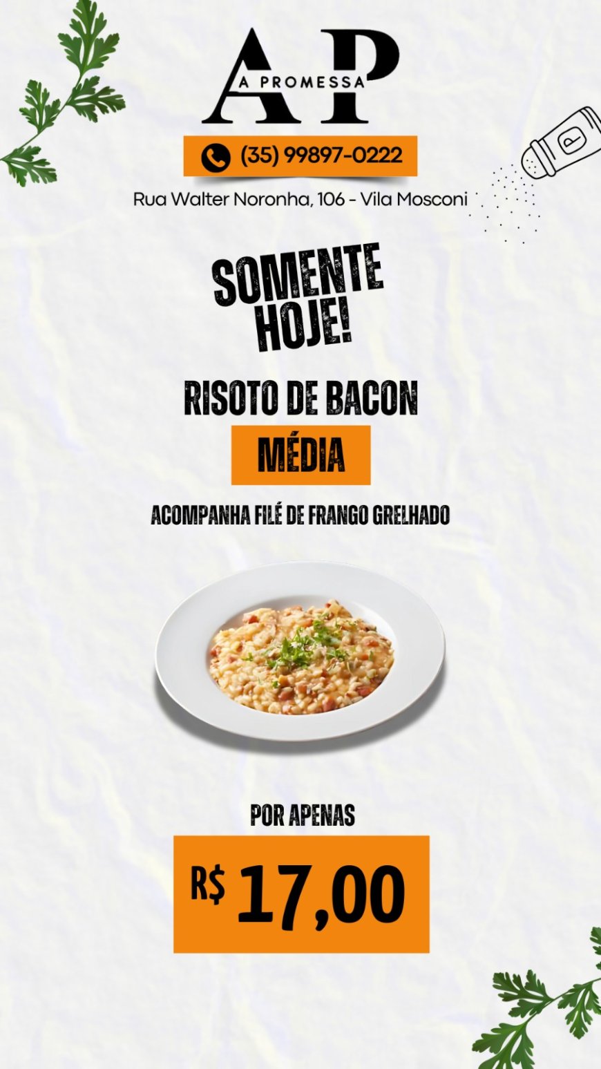 PRATO DO DIA - A PROMESSA