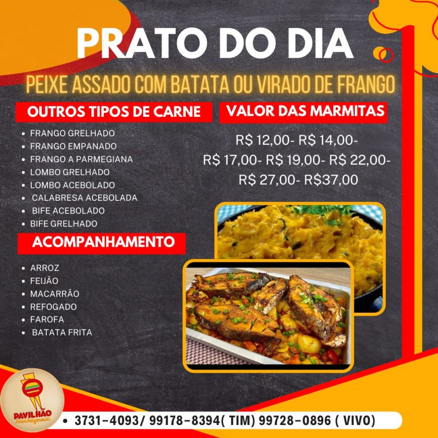 PRATO DO DIA - PAVILHÃO