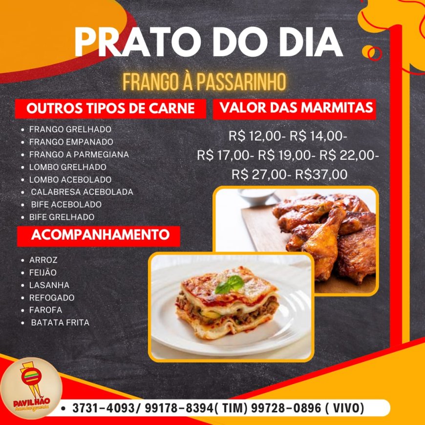 PRATO DO DIA - PAVILHÃO