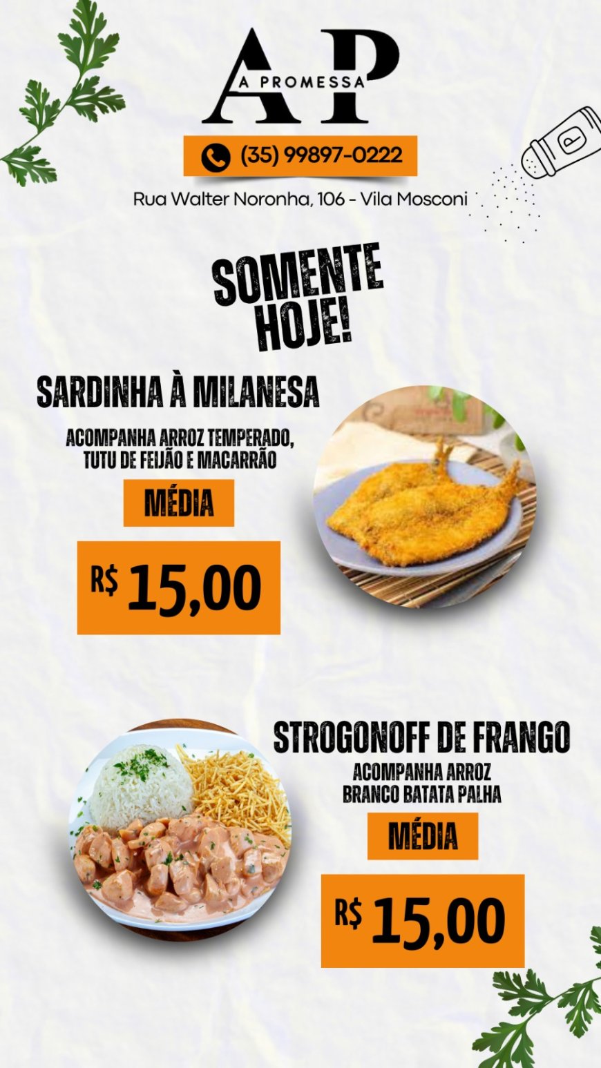 PRATO DO DIA - A PROMESSA