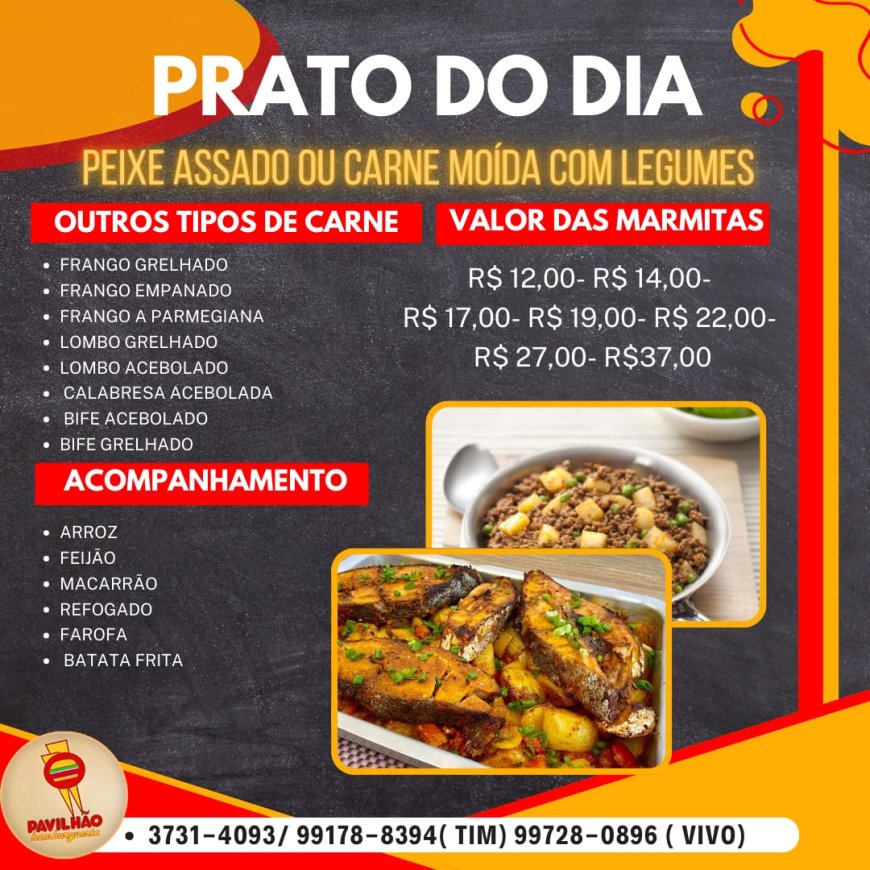 PRATO DO DIA - PAVILHÃO