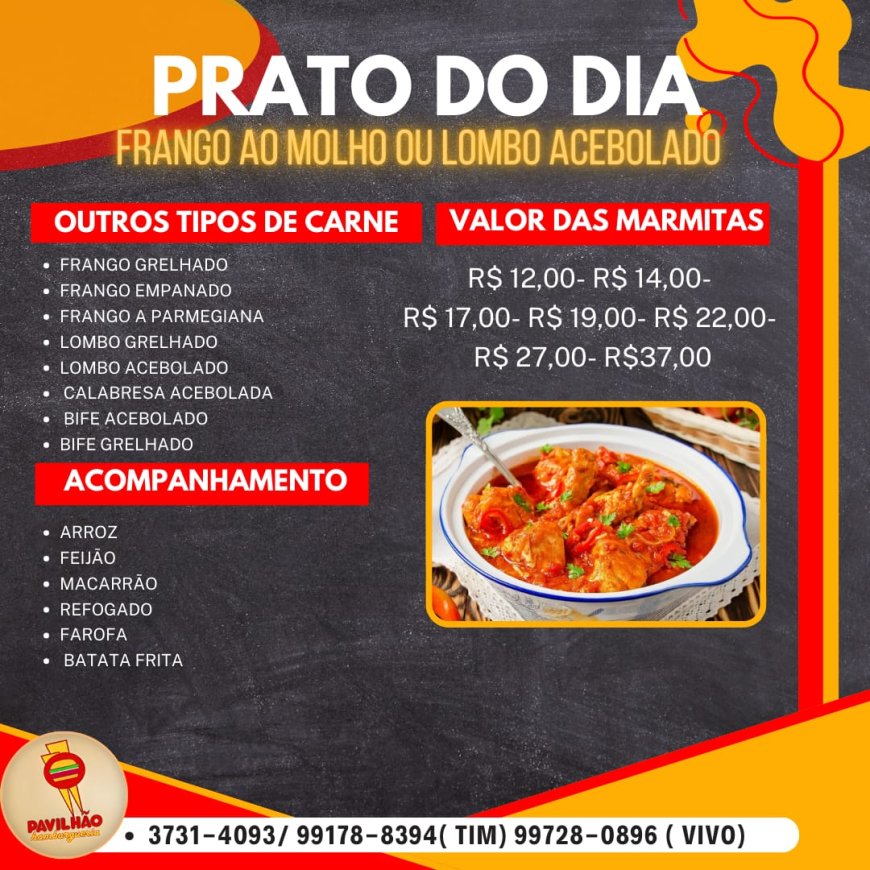 PRATO DO DIA - PAVILHÃO