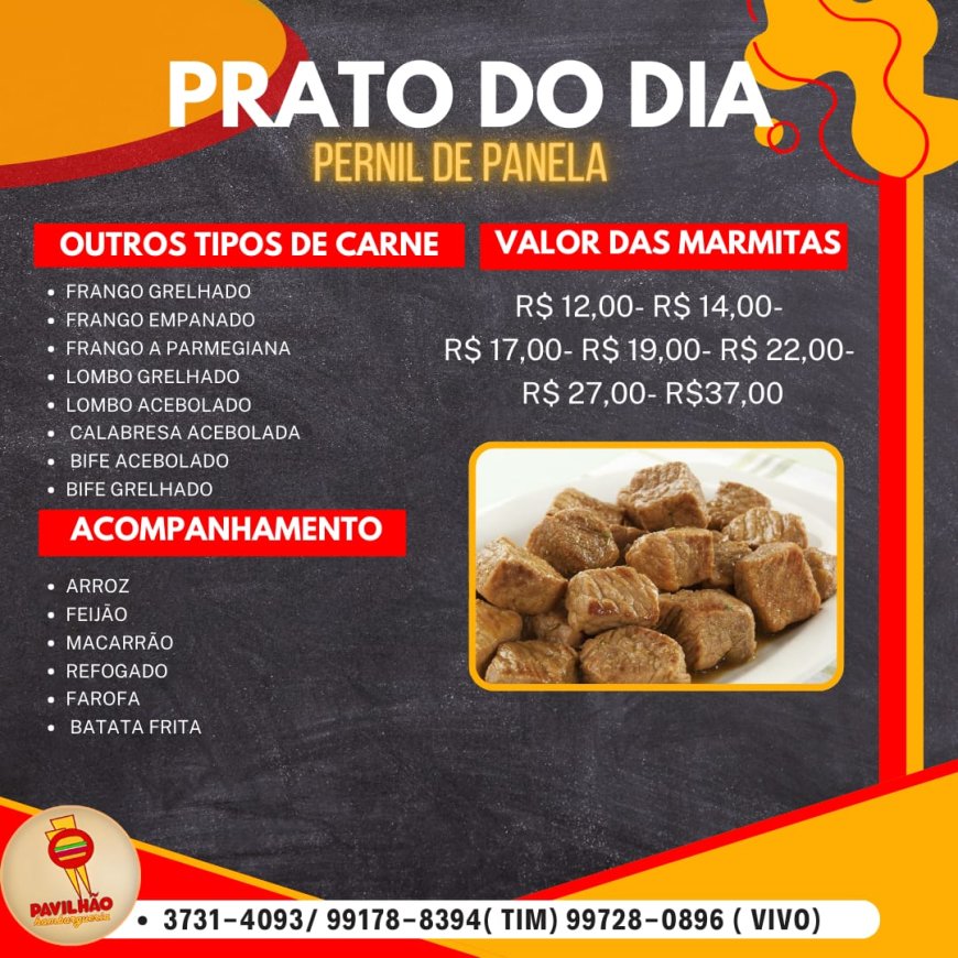 PRATO DO DIA - PAVILHÃO