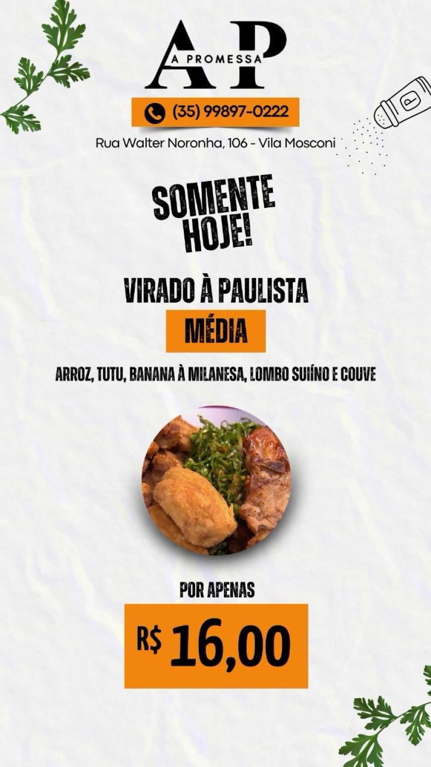 PRATO DO DIA - A PROMESSA