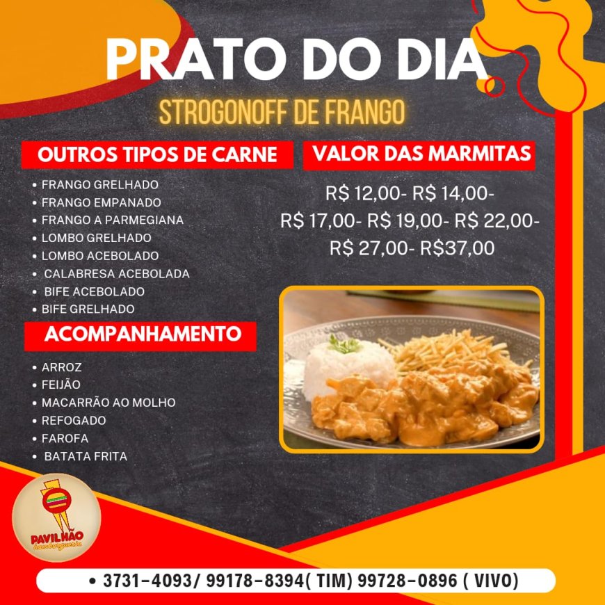 PRATO DO DIA - PAVILHÃO