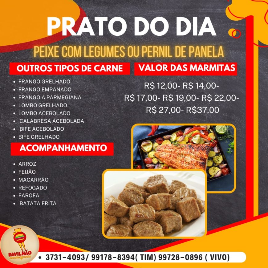 PRATO DO DIA - PAVILHÃO