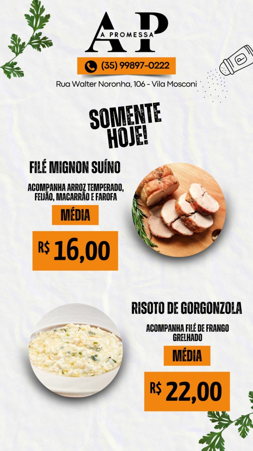 PRATO DO DIA - A PROMESSA