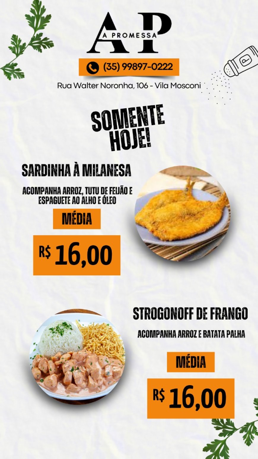 PRATO DO DIA - A PROMESSA
