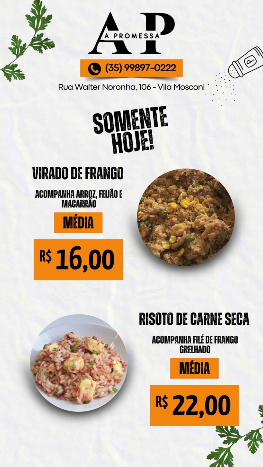 PRATO DO DIA - A PROMESSA