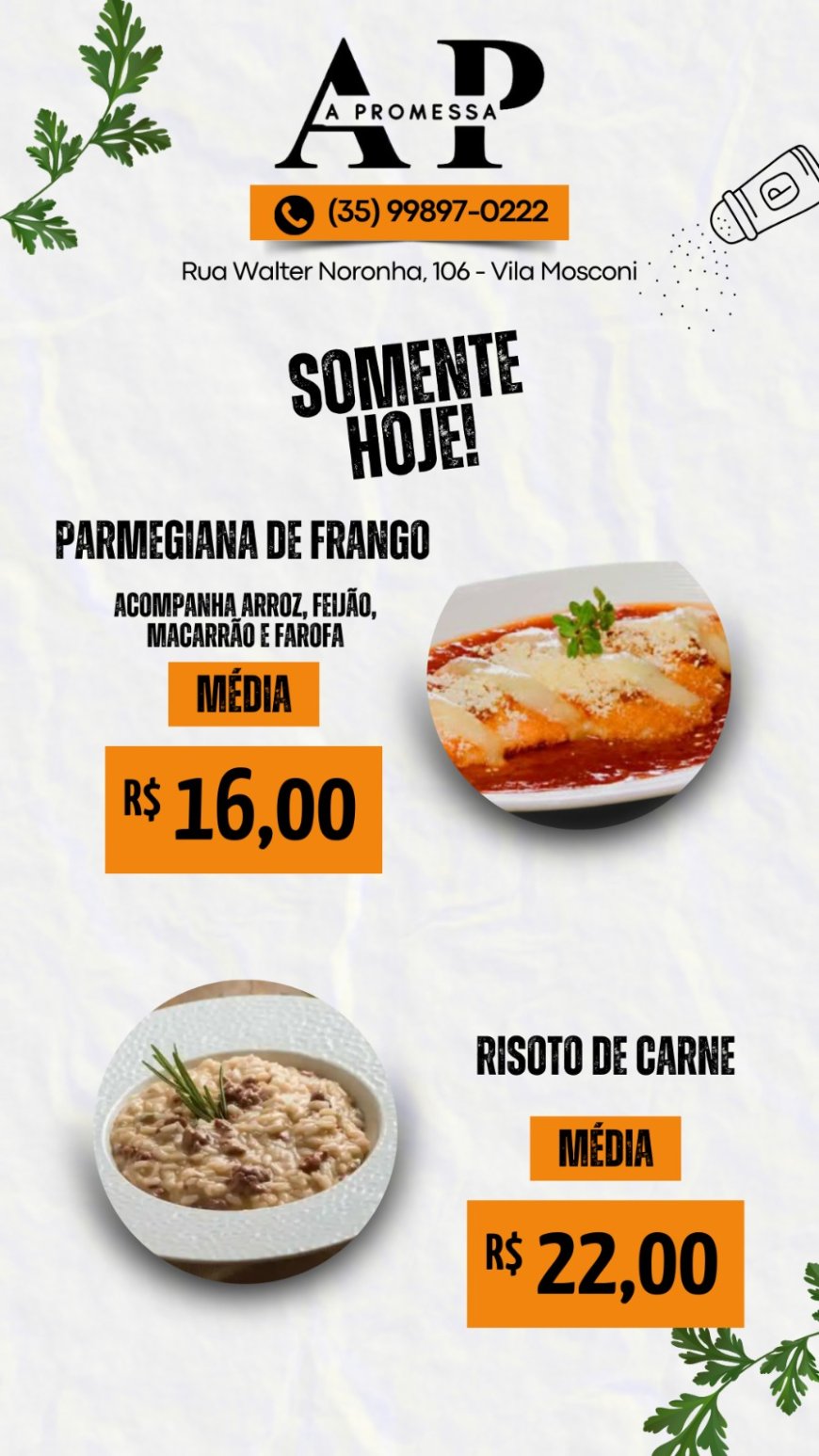 PRATO DO DIA - A PROMESSA