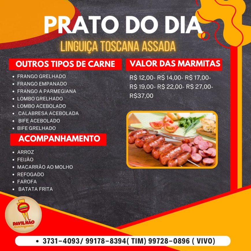 PRATO DO DIA - PAVILHÃO