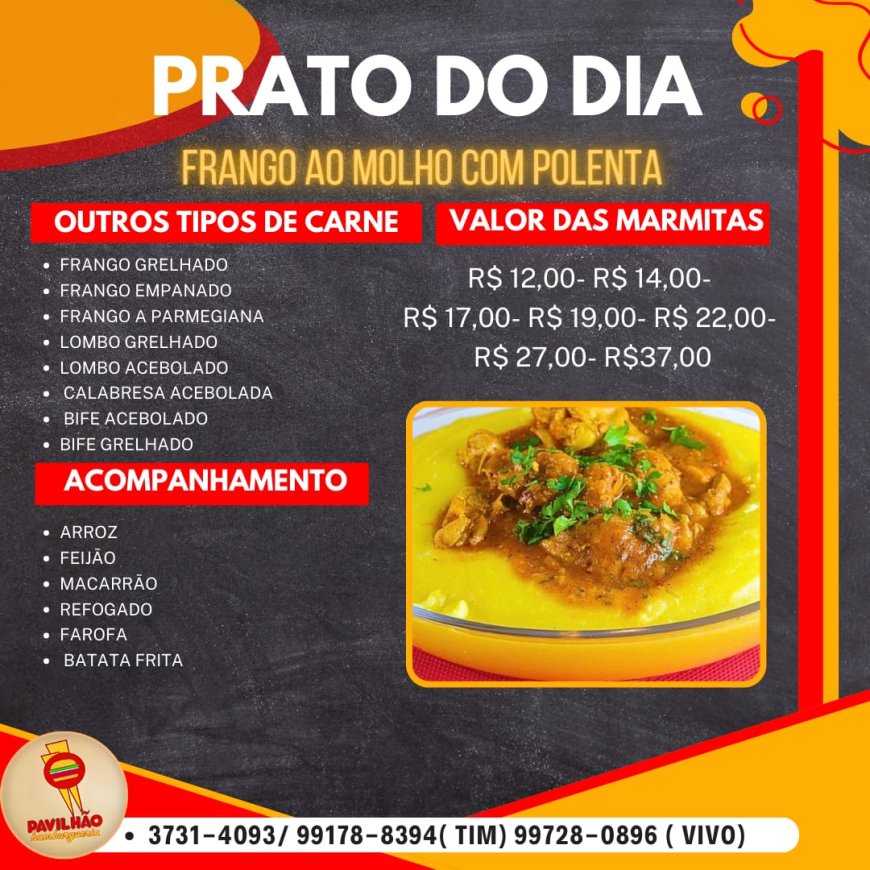 PRATO DO DIA - PAVILHÃO