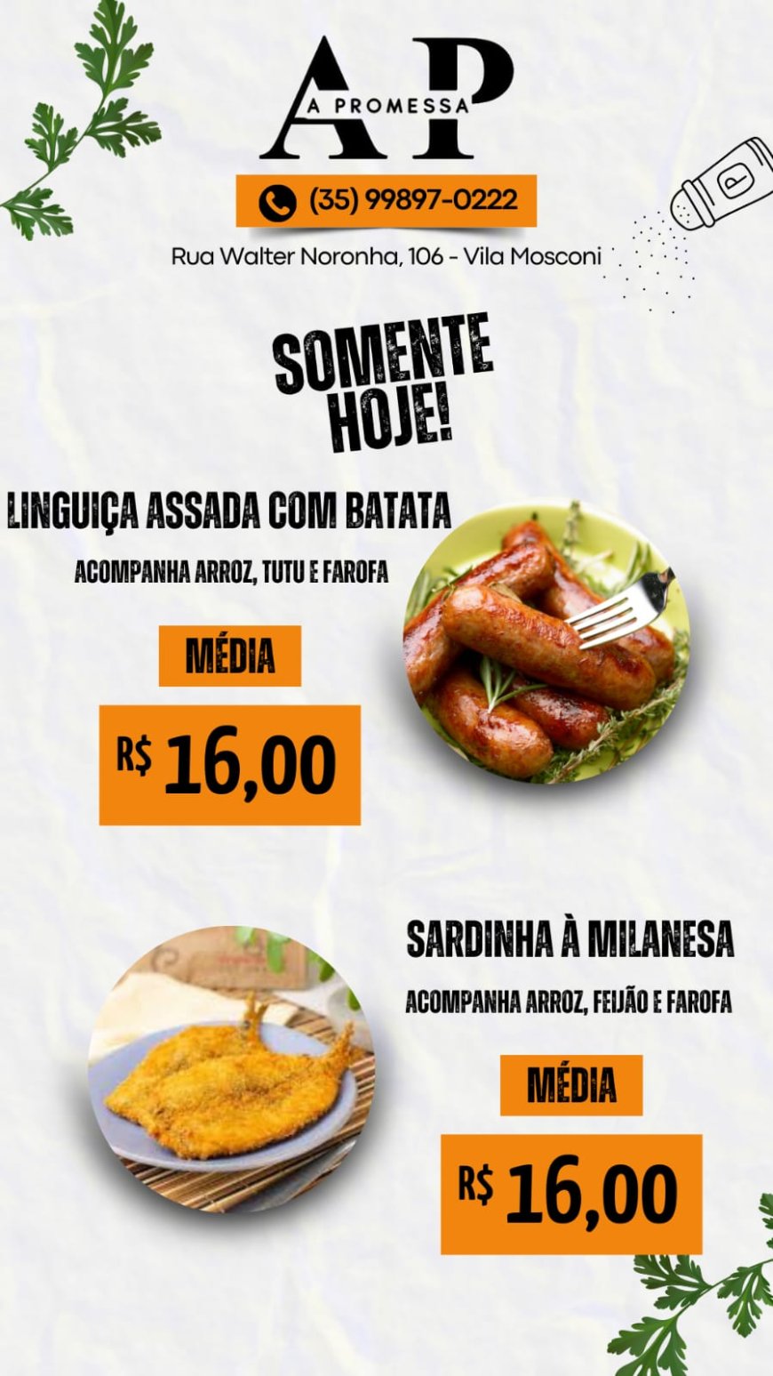 PRATO DO DIA - A PROMESSA