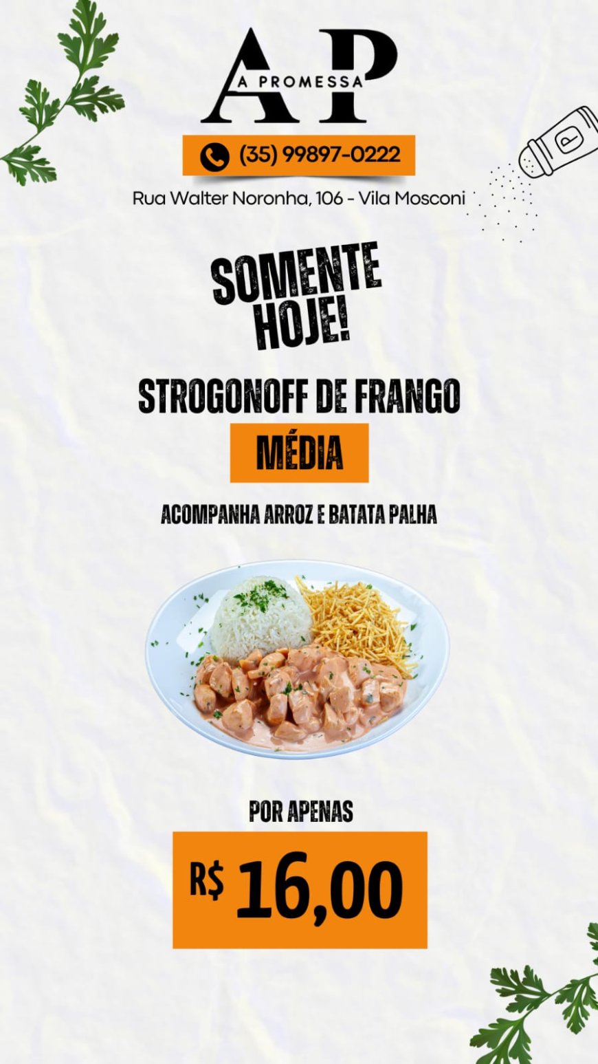 PRATO DO DIA - A PROMESSA