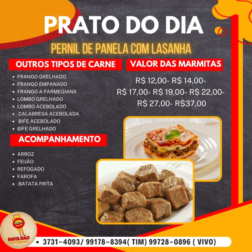 PRATO DO DIA - PAVILHÃO