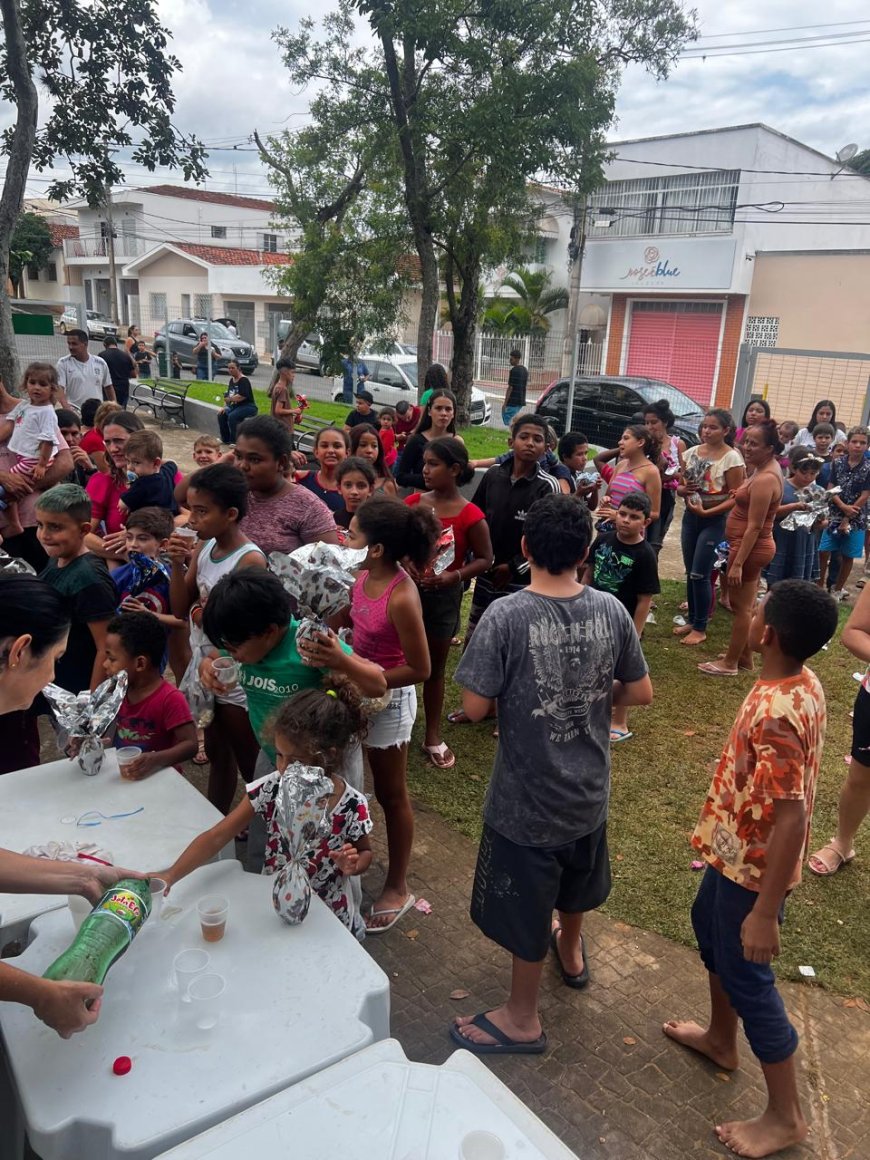 Evento infantil encanta crianças na Praça Sete de Setembro em Andradas