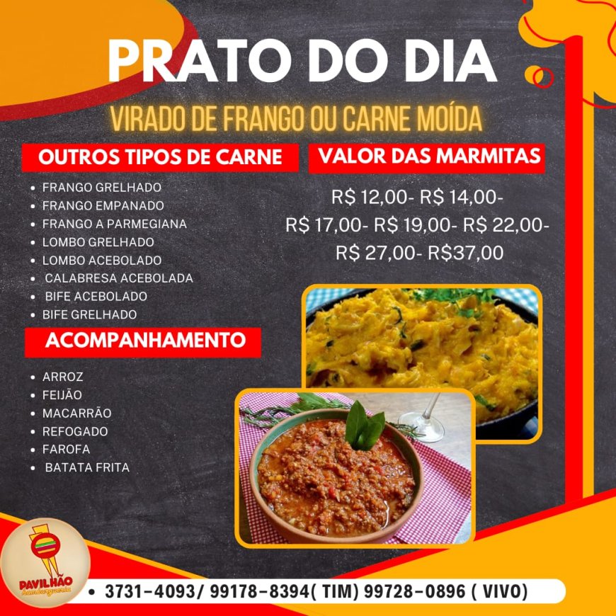 PRATO DO DIA - PAVILHÃO