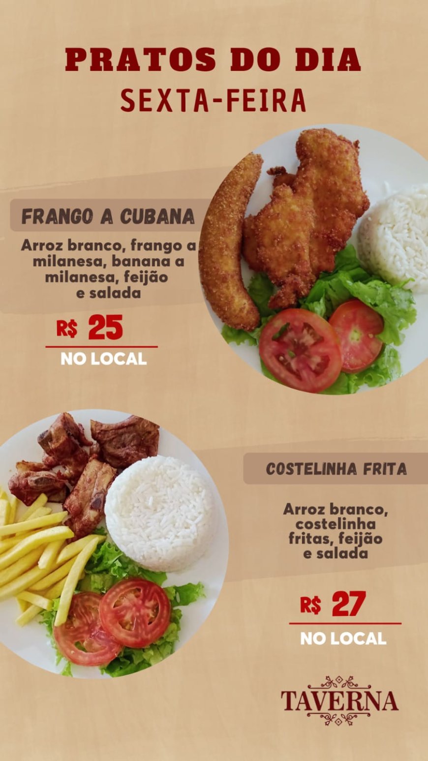 PRATO DO DIA - TAVERNA