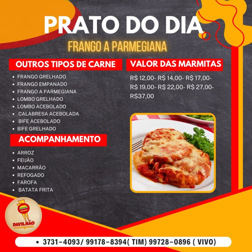 PRATO DO DIA - PAVILHÃO