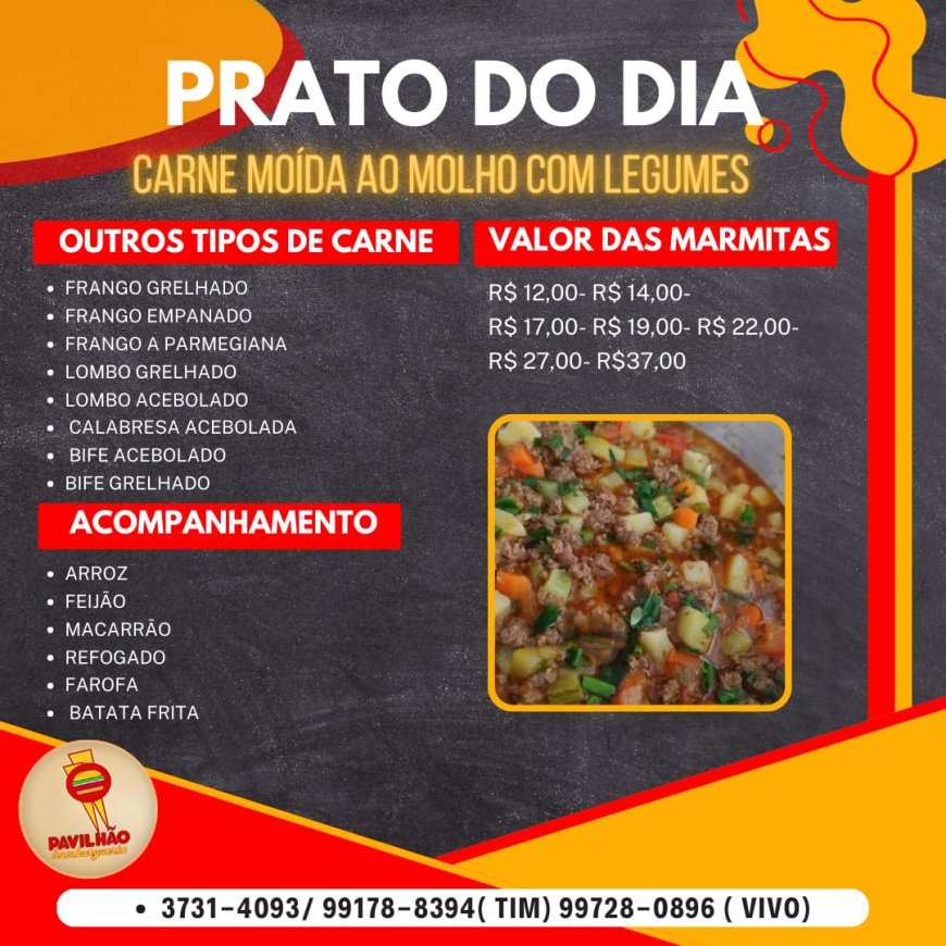 PRATO DO DIA - PAVILHÃO