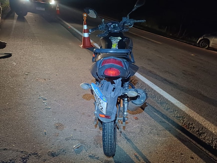 Motociclista fica ferido em colisão traseira na BR-459, em Congonhal