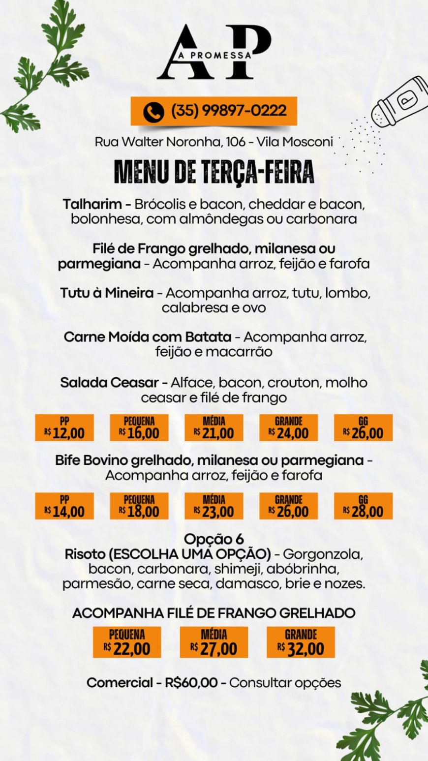 PRATO DO DIA - A PROMESSA