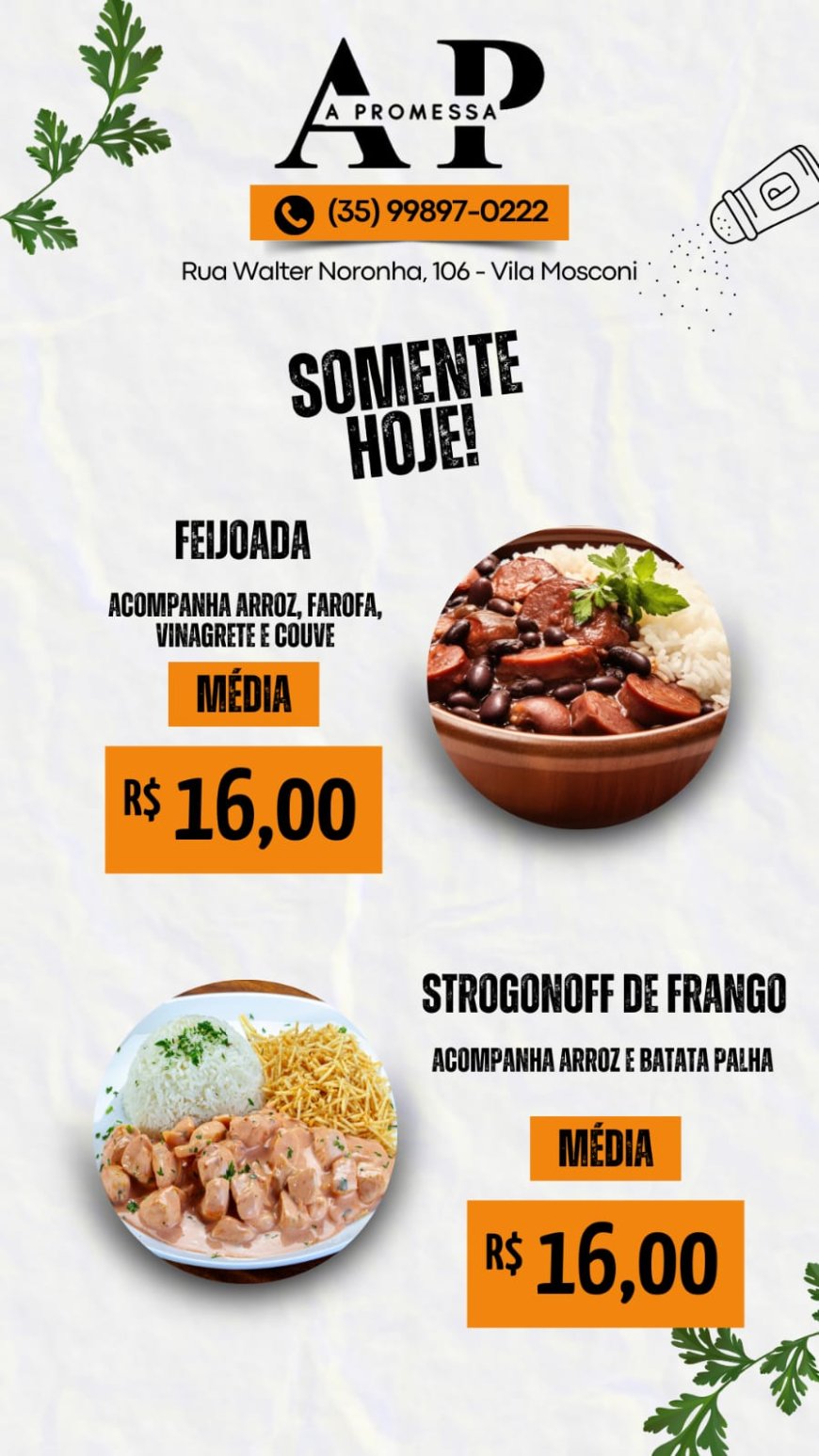 PRATO DO DIA - A PROMESSA
