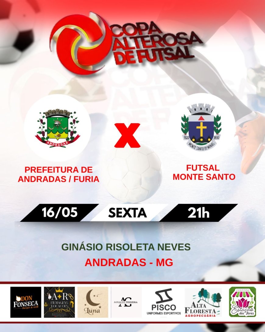 Andradas estreia nesta sexta na Copa Alterosa de Futsal 2025