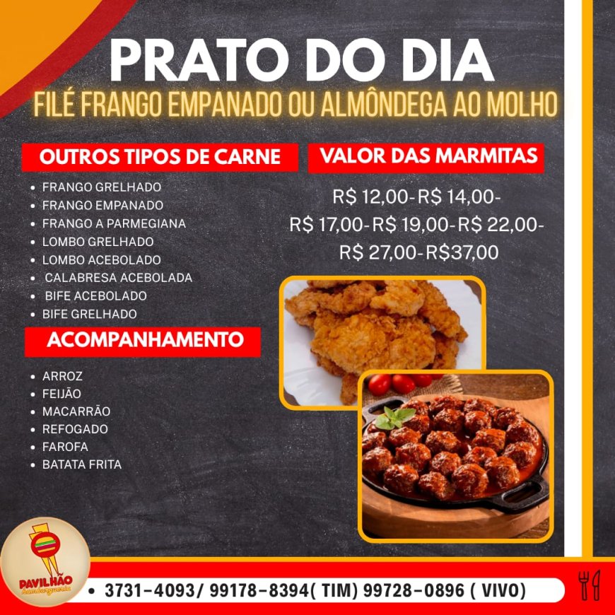 PRATO DO DIA - PAVILHÃO