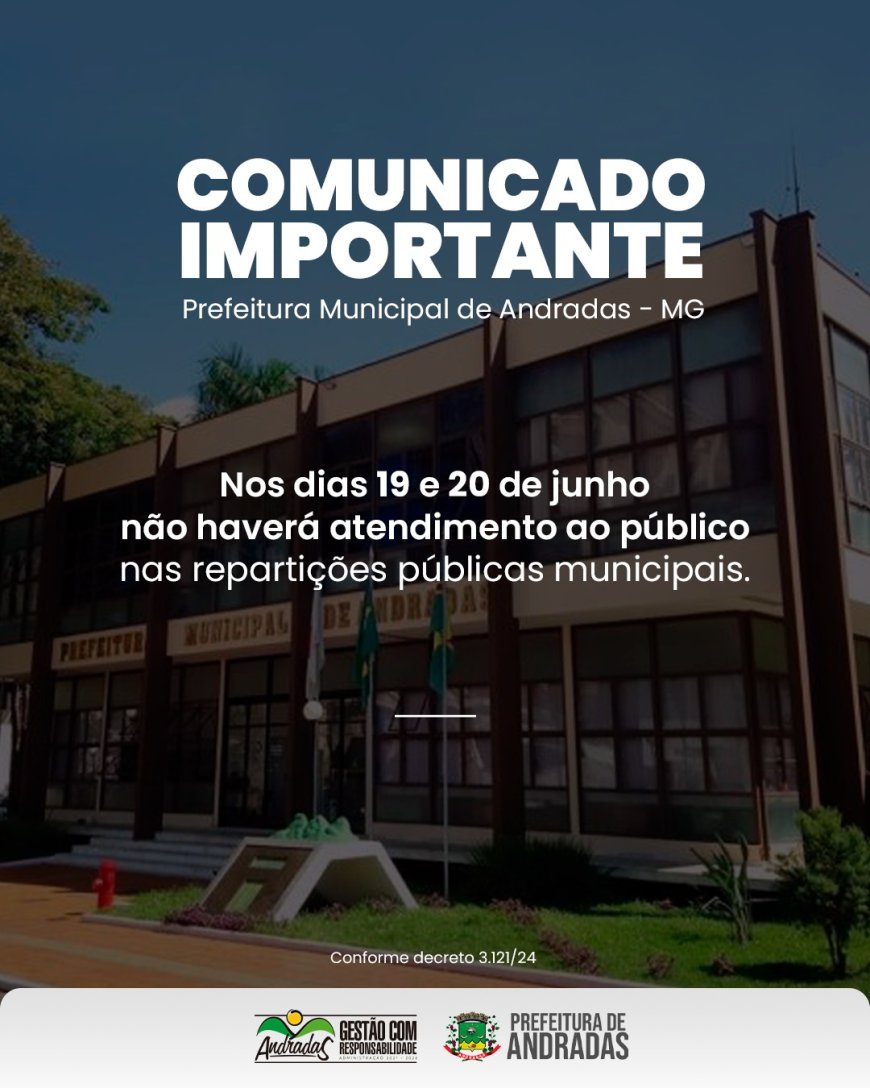 Comunicado Importante - Andradas