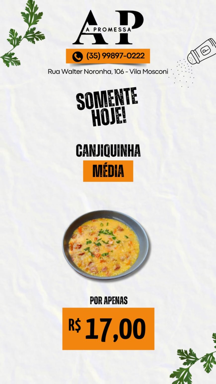 PRATO DO DIA - A PROMESSA