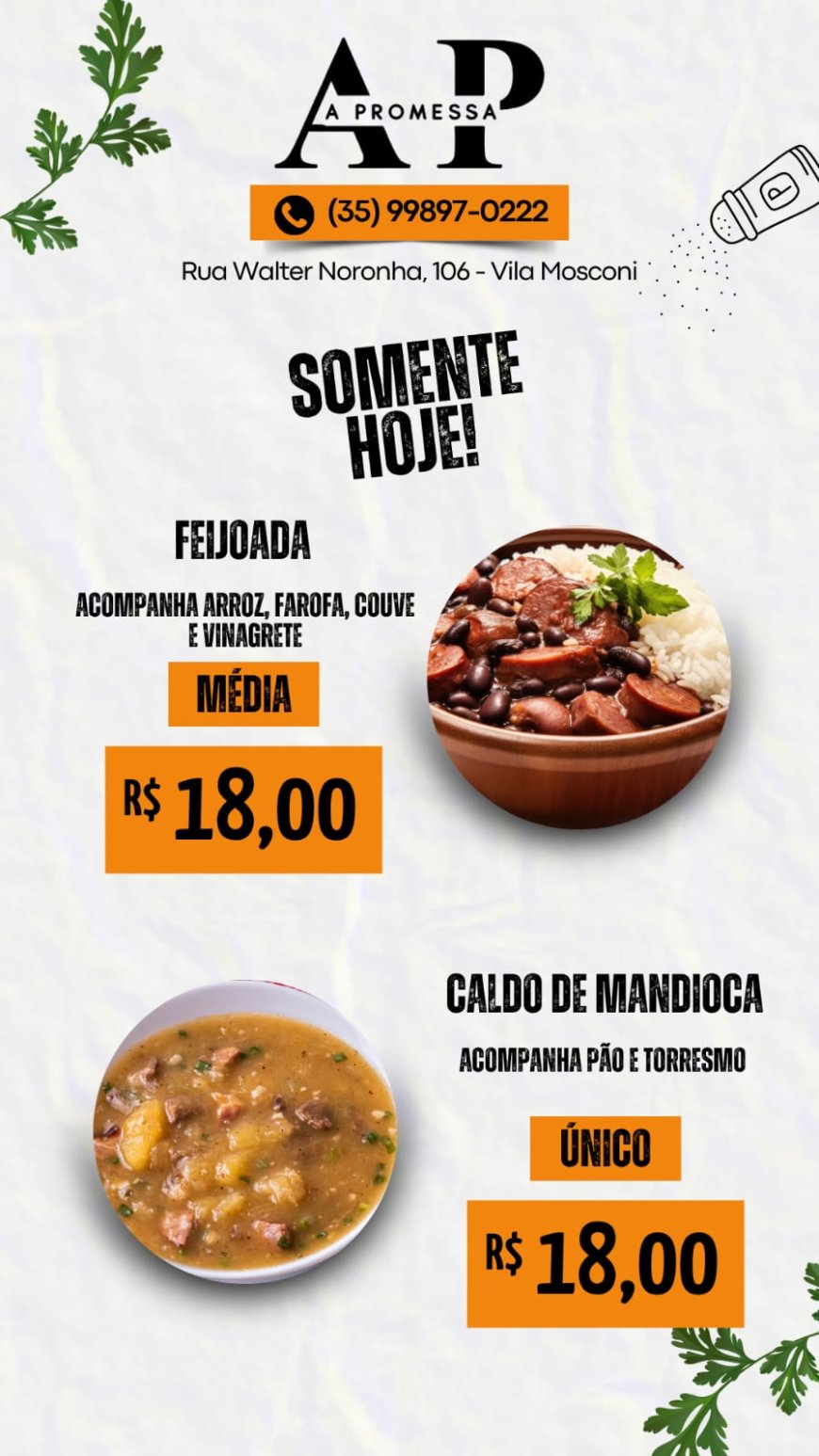 PRATO DO DIA - A PROMESSA