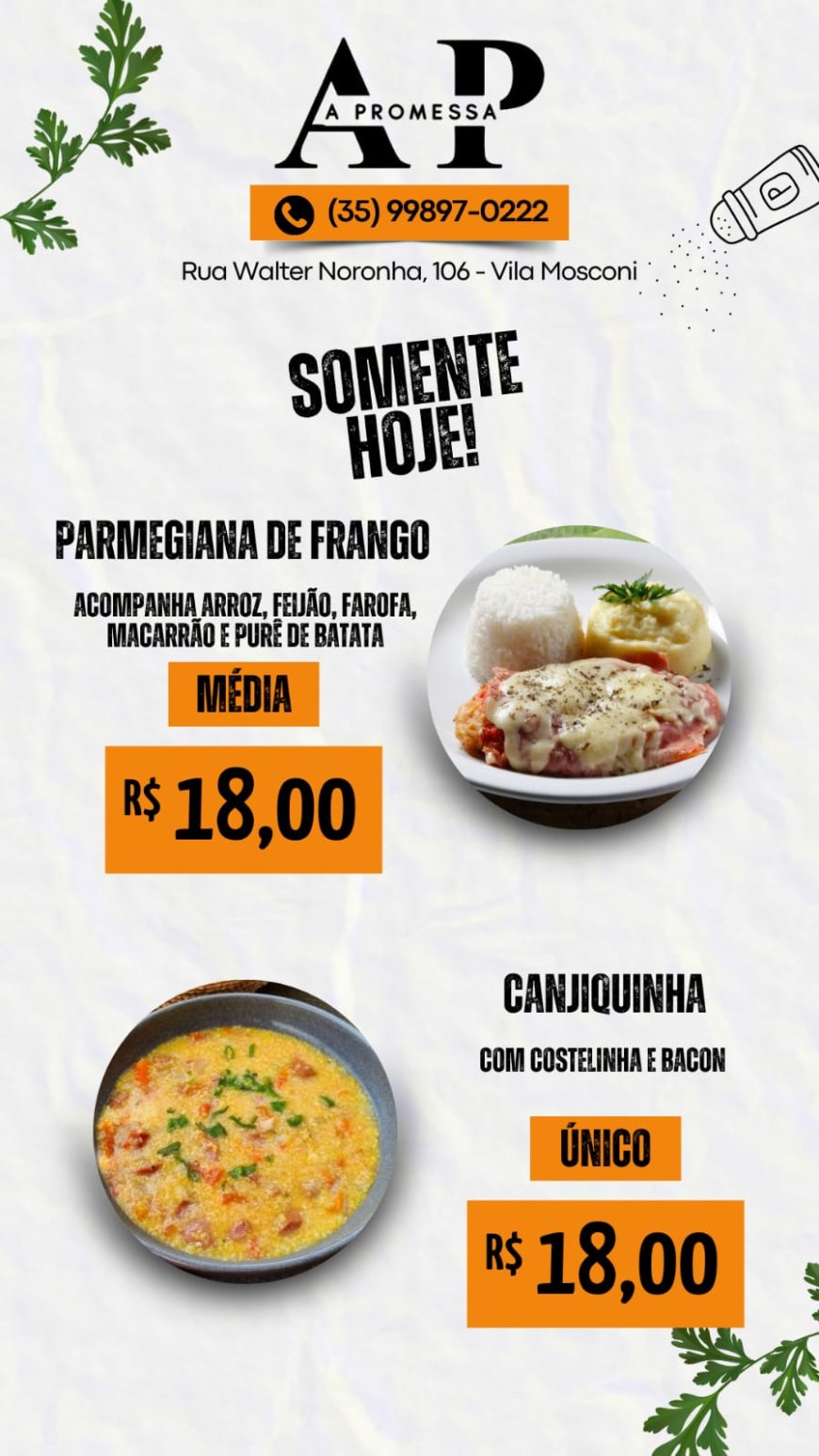 PRATO DO DIA - A PROMESSA