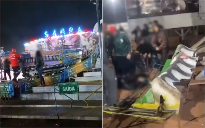 Quebra de brinquedo na ExpoAgro fere quatro pessoas em Guaxupé