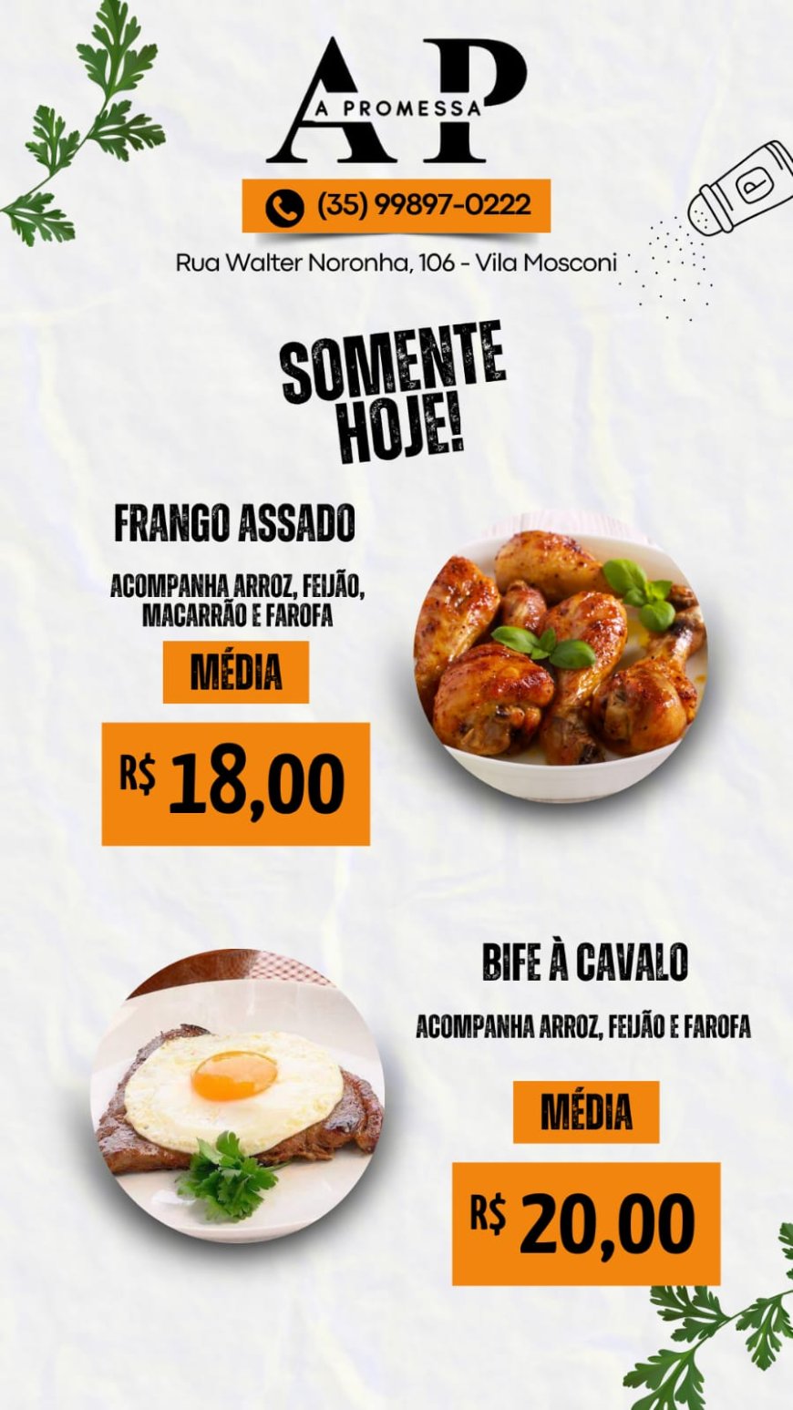PRATO DO DIA - A PROMESSA