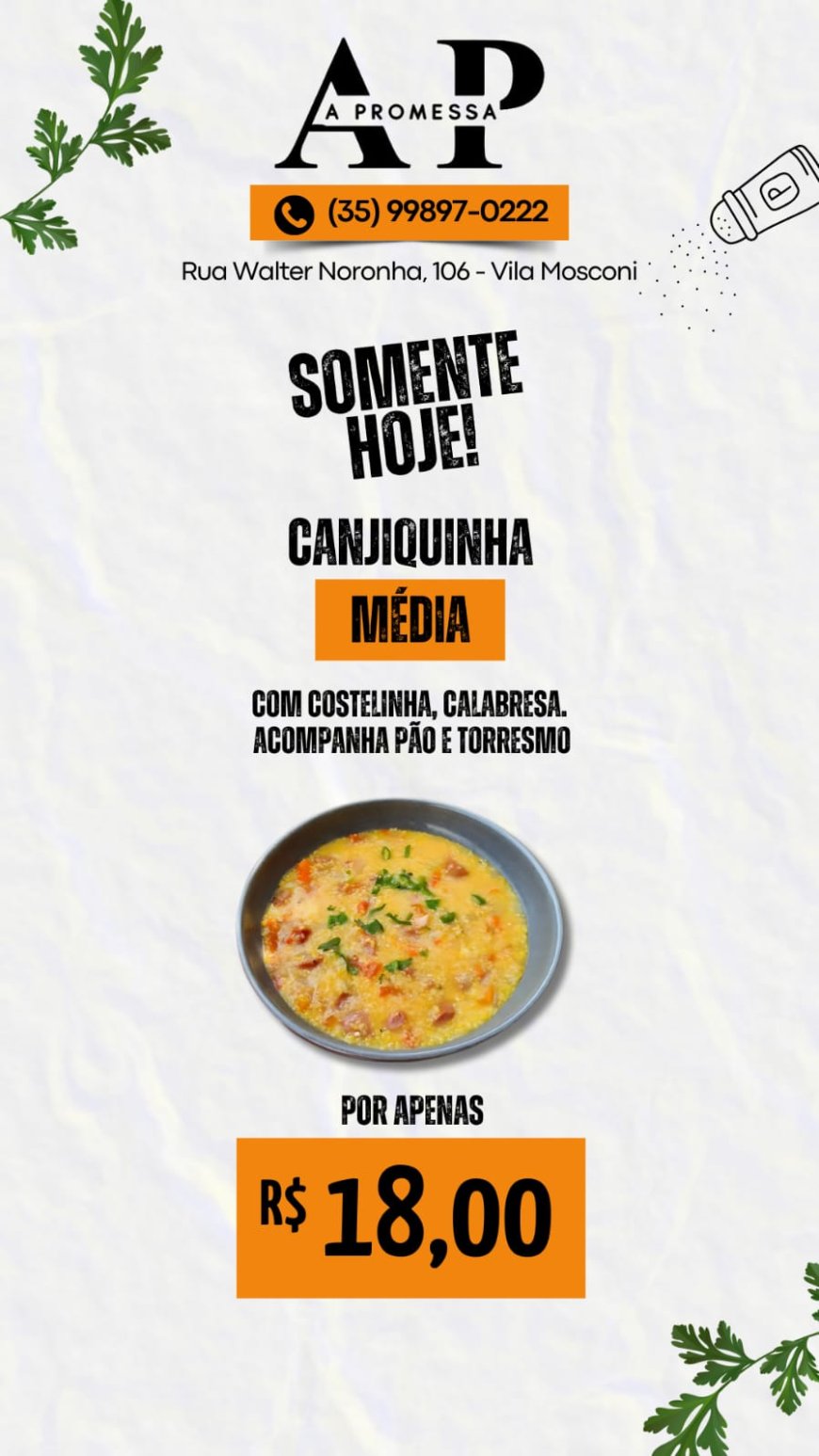 PRATO DO DIA - A PROMESSA
