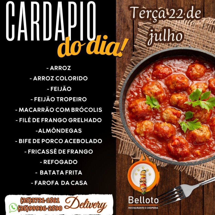 PRATO DO DIA - BELLOTO