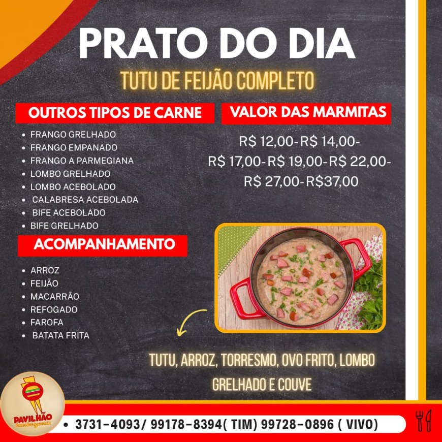 PRATO DO DIA - PAVILHÃO