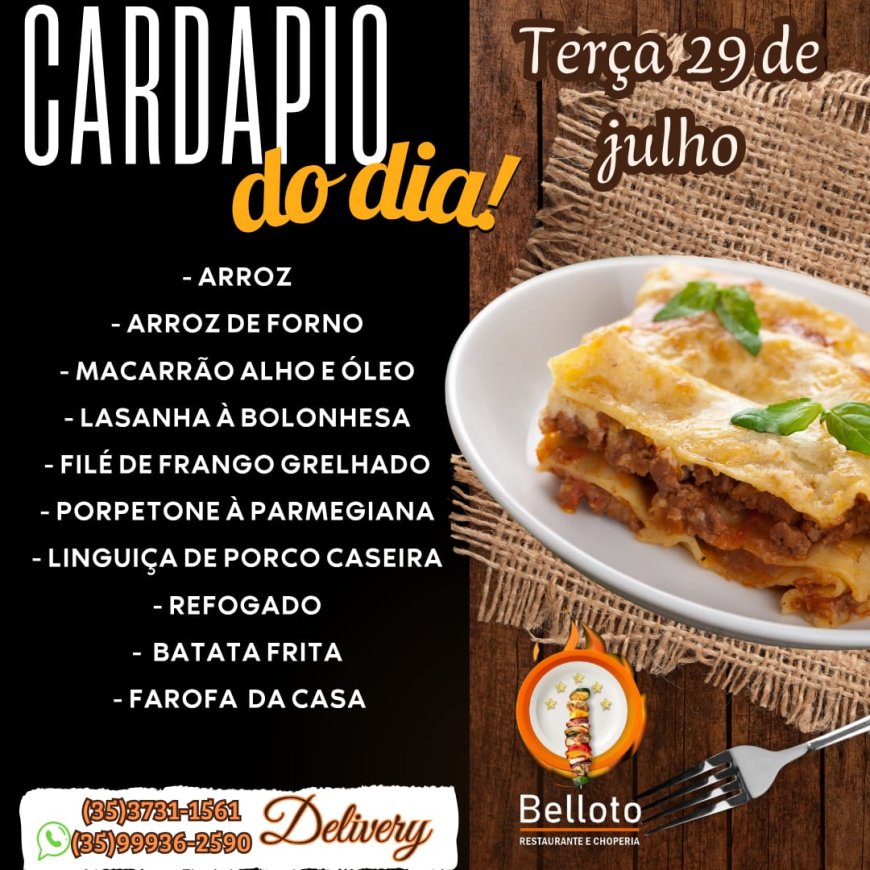PRATO DO DIA - BELLOTO