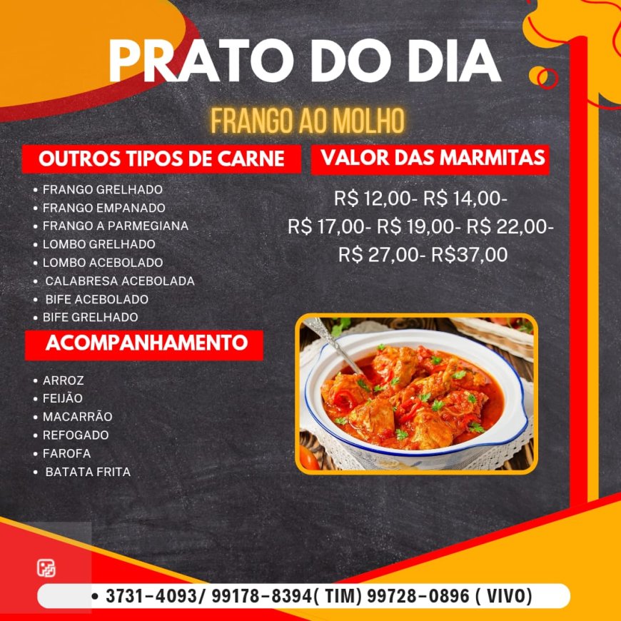 PRATO DO DIA - PAVILHÃO