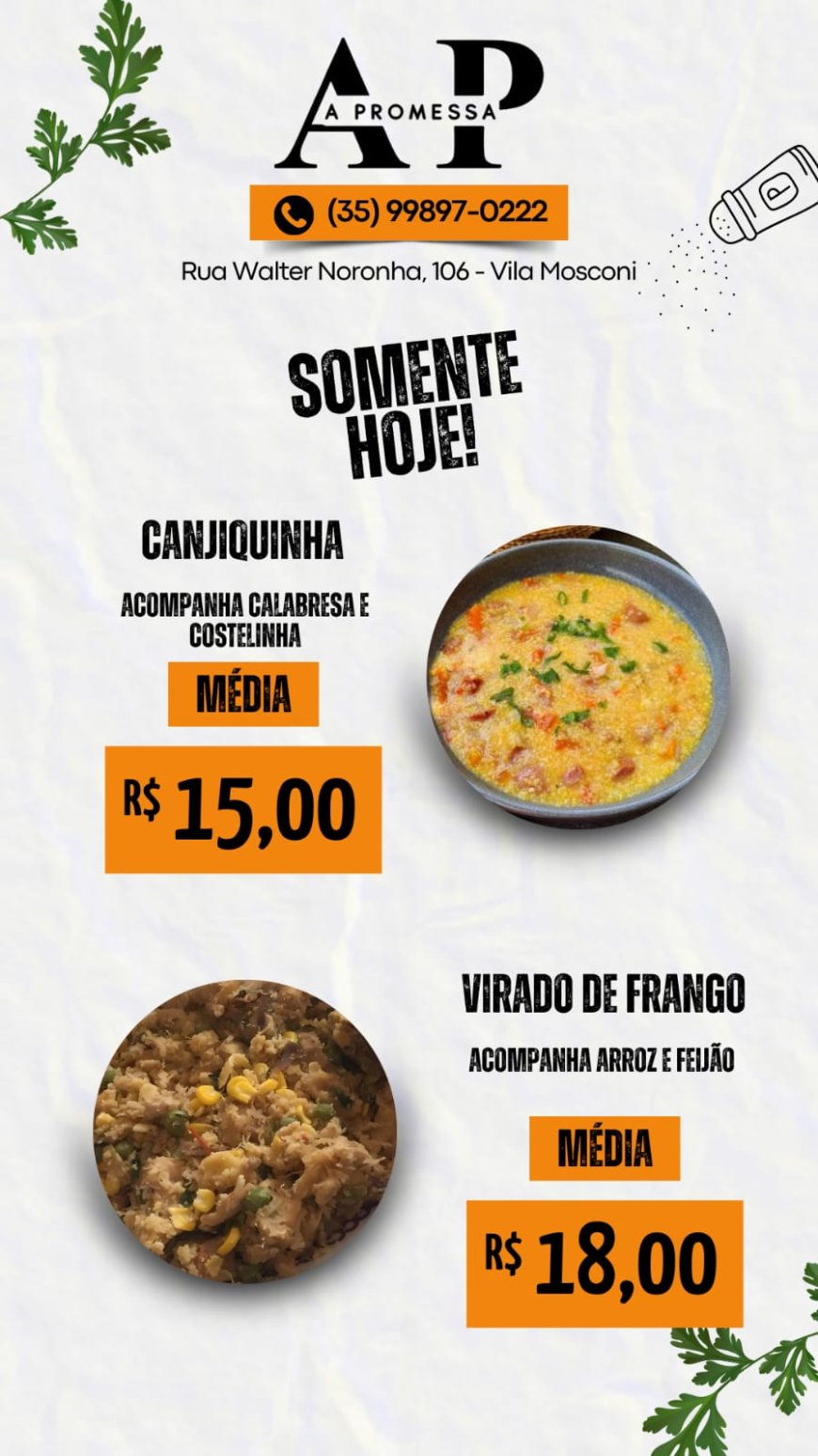 PRATO DO DIA - A PROMESSA