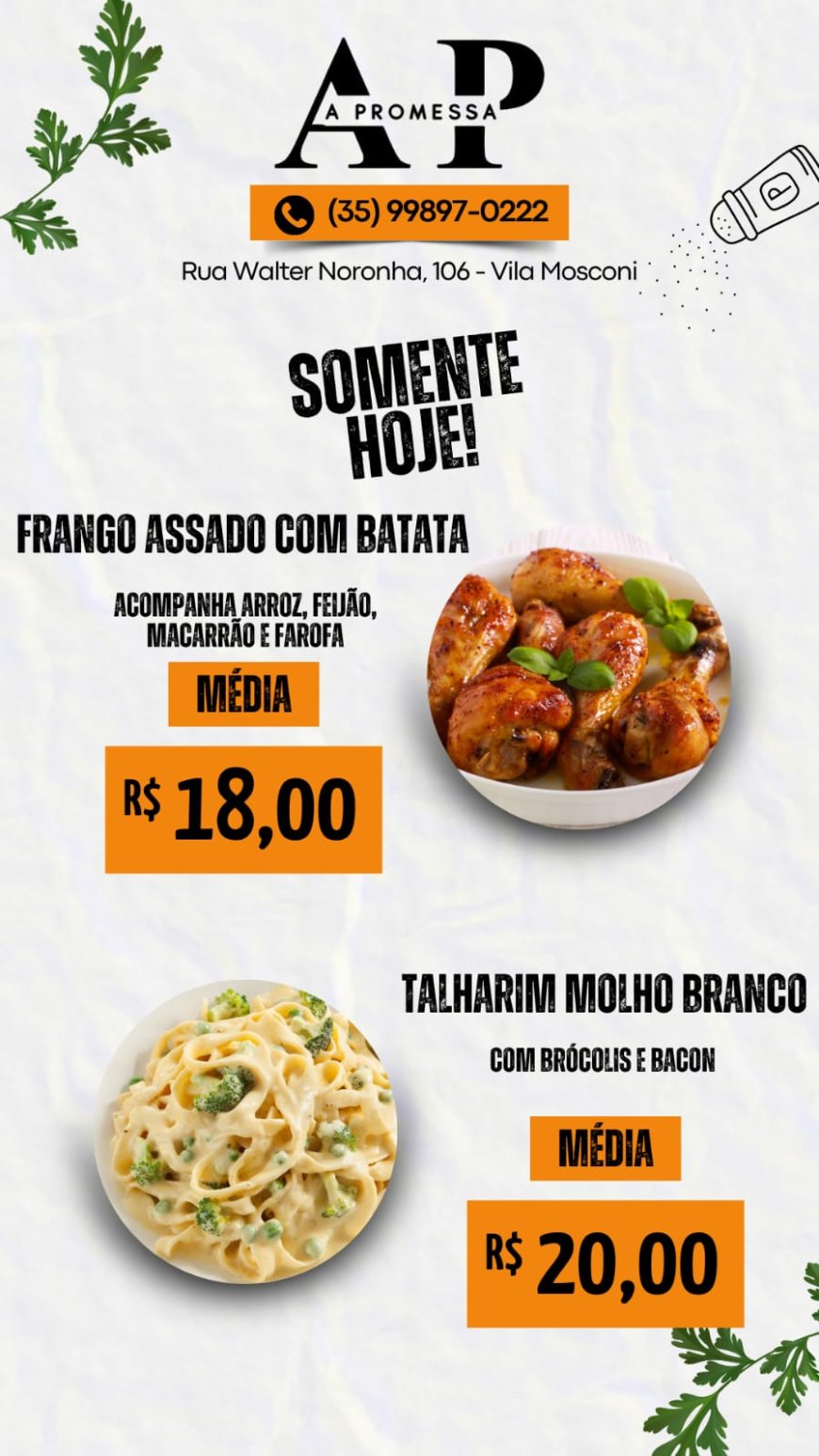 PRATO DO DIA - A PROMESSA